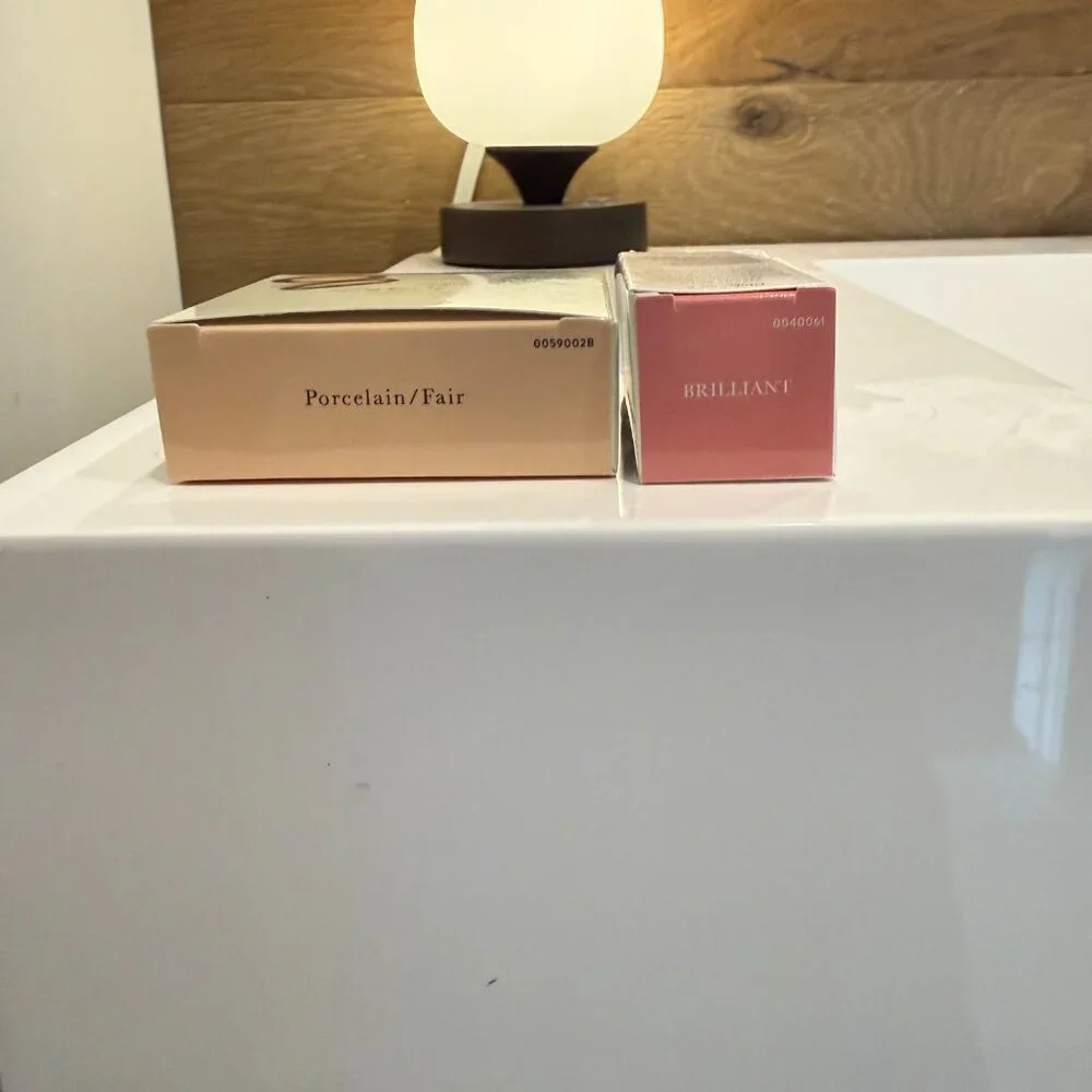 Laura Geller Setting Powder Porcelain Fair + Smart Pout Lipstick Brilliant NEW